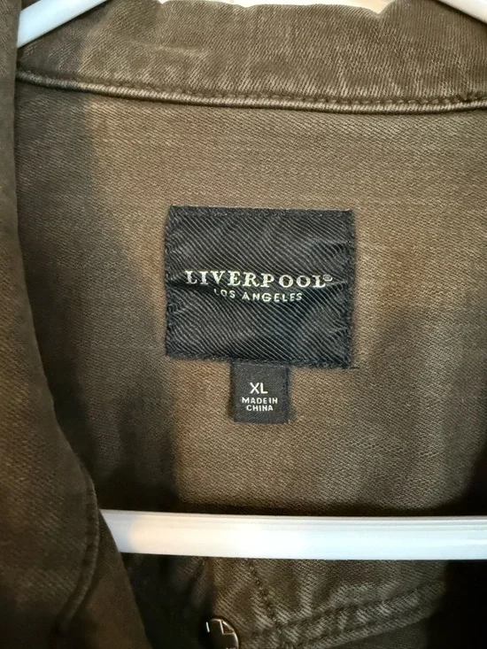 Liverpool Olive Green Women's Denim Jacket - Picture 2 of 2